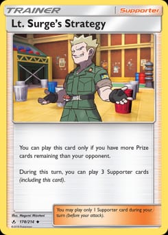 Unbroken Bonds Lt. Surge's Strategy #178 card