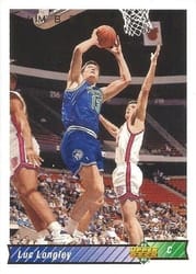 1992-93 Upper Deck Base Set Luc Longley #105 card