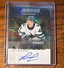 2025-26 Upper Deck Credentials Debut Ticket Access Autographs Luca Cagnoni #DTA-LC card