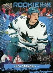 2025-26 Upper Deck Rookie Class Commemorations Luca Cagnoni #RC-17 card
