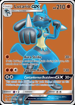 2018 Forbidden Light Lucario-GX #122 card