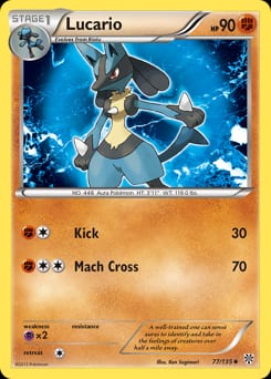 2013 Plasma Storm Lucario #77 card