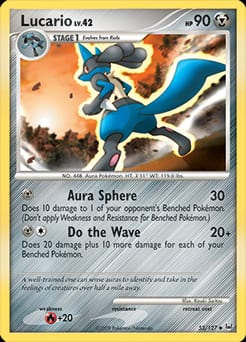 2009 Platinum Lucario #53 card