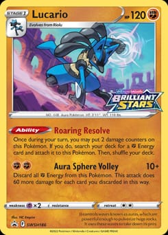 2019 SWSH Black Star Promos Lucario #SWSH186 card