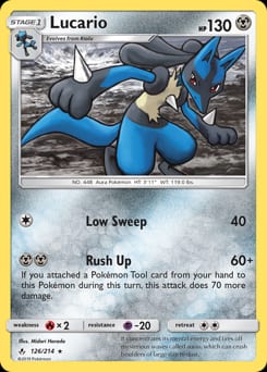 Unbroken Bonds Lucario #126 card
