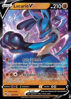 Champion's Path Lucario V #27 card