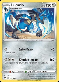 Vivid Voltage Lucario #120 card