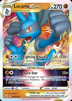 SWSH Black Star Promos Lucario VSTAR #SWSH214 card