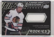 2020-21 SPx UD Black Obsidian Rookies Jersey Lucas Carlsson #ORJ-LC card