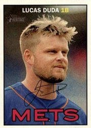2016 Topps Heritage Base Set Lucas Duda #249 card