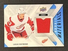 2021-22 Upper Deck Rookie Materials Lucas Raymond #RM-LR card