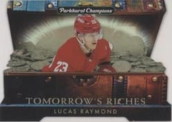 2022-23 Parkhurst Champions Tomorrow's Riches Lucas Raymond #TR-17 card
