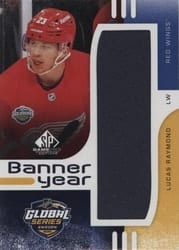 2024-25 SP Game Used 2023 Global Series Sweden Banner Year Relics Lucas Raymond #BYGS-LR card
