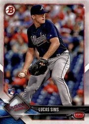 2018 Bowman Base Set Lucas Sims #82 card