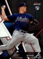 2018 Finest Base Set Lucas Sims #28 card