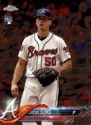 2018 Topps Chrome Base Set Lucas Sims #42 card