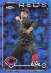 2024 Topps Chrome Sapphire Edition Base Set Lucas Sims #355 card
