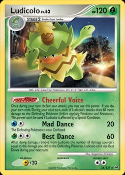 2009 Platinum Ludicolo #34 card