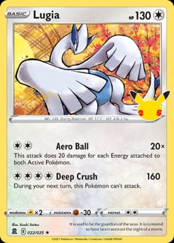 Celebrations Lugia #22 card