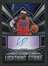 2022-23 Panini Obsidian Lightning Strike Signatures Luguentz Dort #LS-LTO card