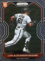 2021 Panini Prizm Base Set Luis Alexander Basabe #103 card
