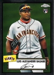 2021 Topps Chrome Platinum Anniversary Base Set Luis Alexander Basabe #86 card
