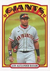2021 Topps Heritage Base Set Luis Alexander Basabe #650 card