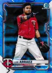 2021 Bowman Chrome Sapphire Edition Base Set Luis Arraez #39 card