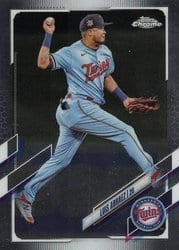 2021 Topps Chrome Base Set Luis Arraez #124 card