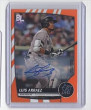 Luis Arraez 2023 Topps Big League Electric Orange Autographs card