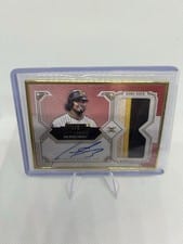 2025 Topps Definitive Collection Framed Autograph Patch Collection Luis Arraez #FAPC-LA card