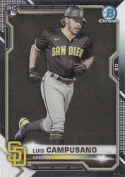 2021 Bowman Chrome Base Set Luis Campusano #37 card