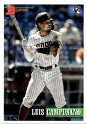2021 Bowman Heritage Base Set Luis Campusano #72 card