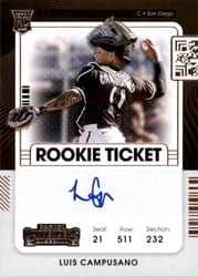 2021 Panini Contenders Base Set Luis Campusano #142 card