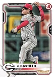 2021 Bowman Base Set Luis Castillo #55 card