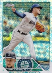 2023 Topps Chrome Logofractor Edition Base Set Luis Castillo #13 card