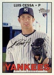 2016 Topps Heritage Base Set Luis Cessa #643 card
