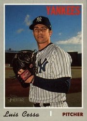 2019 Topps Heritage Base Set Luis Cessa #724 card