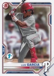 2021 Bowman 1st Edition Base Set Luis Garcia #BP-79 card