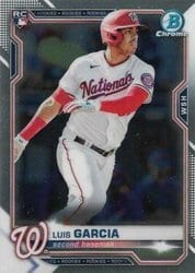 2021 Bowman Chrome Base Set Luis Garcia #74 card