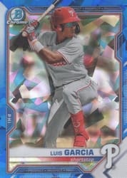 2021 Bowman Sapphire Edition Base Set Luis Garcia #BCP-79 card