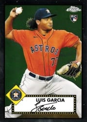2021 Topps Chrome Platinum Anniversary Base Set Luis Garcia #55 card