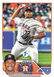 2023 Topps 1st Edition Base Set Luis Garcia #121 card