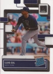 2022 Panini Chronicles Clearly Donruss Luis Gil #63 card