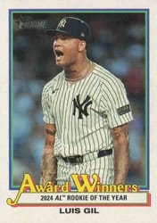 2025 Topps Heritage Award Winners Luis Gil #AW-3 card