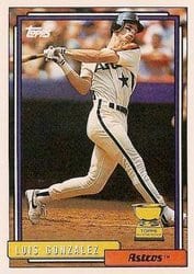1992 Topps Base Set Luis Gonzalez #12 card
