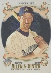 2021 Topps Allen & Ginter Chrome Base Set Luis Gonzalez #21 card