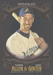 2021 Topps Allen & Ginter X Base Set Luis Gonzalez #21 card