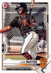 2021 Bowman Draft Base Set Luis Matos #BD-5 card