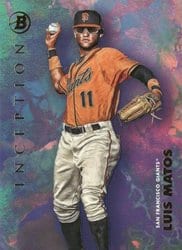 2021 Bowman Inception Base Set Luis Matos #61 card